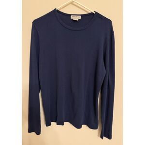 Women's long sleeve navy blue t-shirt - size Large